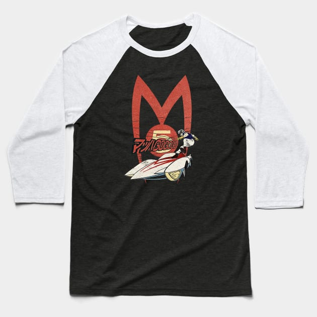 VINTAGE SPEED RACER MACH 5 Baseball T-Shirt by CamStyles77